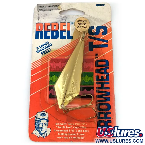  Rebel Arrowhead, золото (покриття золотом), 17 г, блесна коливалка (колебалка) #16187