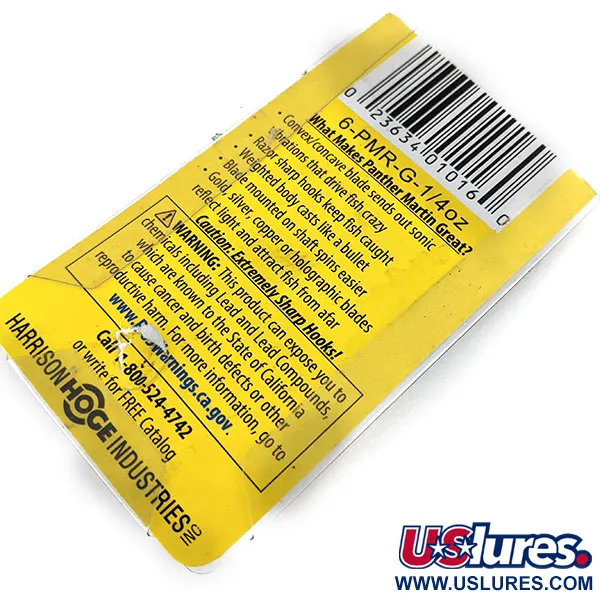  Panther Martin 6, золото, 6 г, блешня оберталка (вертушка) #15071