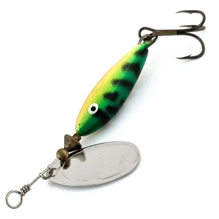 Matzuo FinSpin, Fire Tiger/хром, 7 г, блешня оберталка (вертушка) #15377