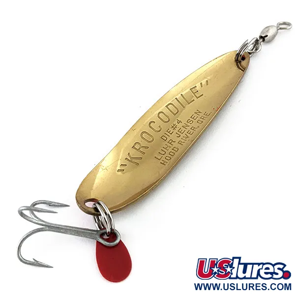 Luhr Jensen Krocodile #4, золото, 14 г, блесна коливалка (колебалка) #15399