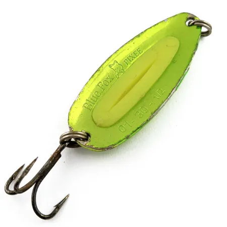 Blue Fox Pixee UV (світиться в ультрафіолеті), Жовтий, 14 г, блесна коливалка (колебалка) #15725