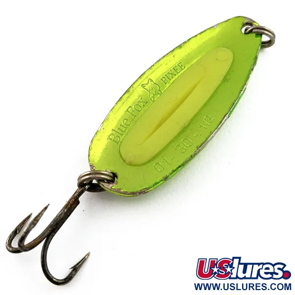  Blue Fox Pixee UV (світиться в ультрафіолеті), Жовтий, 14 г, блесна коливалка (колебалка) #15725