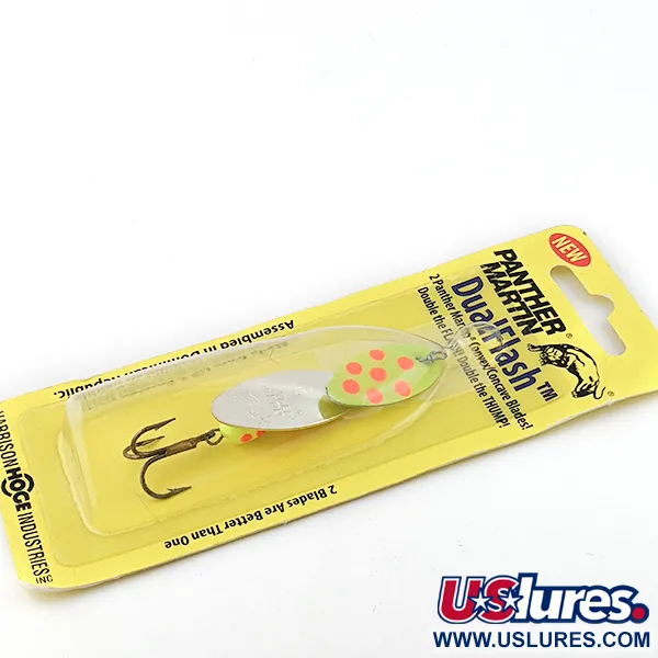  Panther Martin Dual Flash, срібло/шартрез, 10 г, блешня оберталка (вертушка) #15753