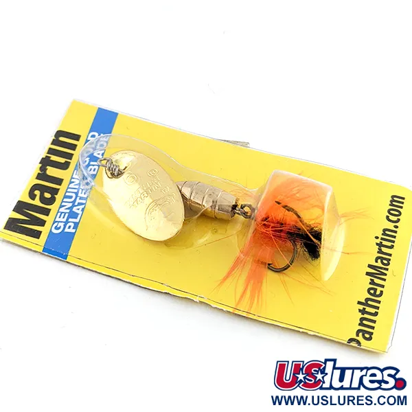  Panther Martin Zavorra con Mosca 4, золото, 4 г, блешня оберталка (вертушка) #15824