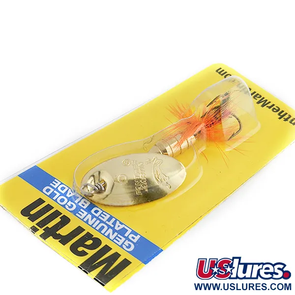  Panther Martin Zavorra con Mosca 6, золото, 6 г, блешня оберталка (вертушка) #15842