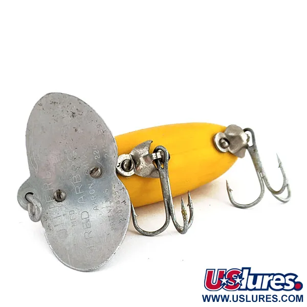  Fred Arbogast Jitterbug, Жовтий, 10 г, воблер #15926