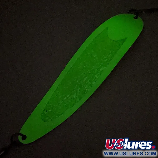  Gator (світиться в темряві), Хром/біла Glow - світиться у темряві, 31 г, блесна коливалка (колебалка) #15959