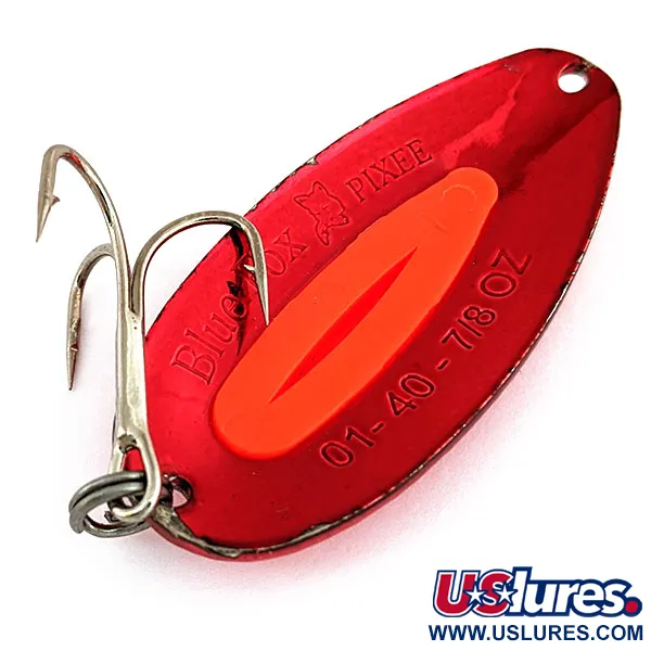  Blue Fox Pixee UV (світиться в ультрафіолеті), червоний металік UV - світиться в ультрафіолеті, 24 г, блесна коливалка (колебалка) #15972