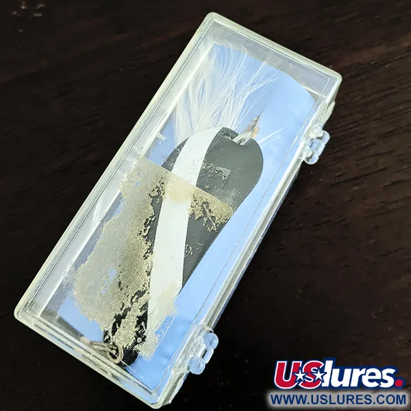  Старовинна незачіпляйка Rex Spoon виробництва Weezel bait, Чорна/біла, 12,5 г, блесна коливалка (колебалка) #16151