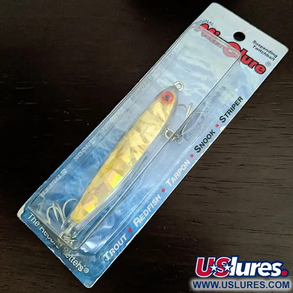 L&S Bait Mirro lure MirrOlure MirrOMinnow 19MR Suspending Twitchbait, золото, 11 г, воблер #16300