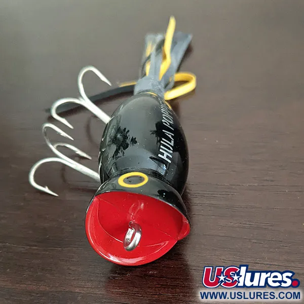  Fred Arbogast Hula Popper, Чорний/червоний, 10 г, воблер #16315