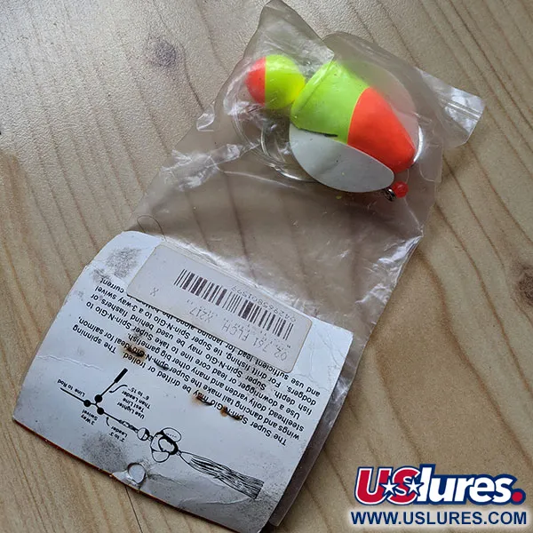 Yakima Bait Spin-N-Glo, Шартрез/червоний, 9 г, блешня оберталка (вертушка) #16521