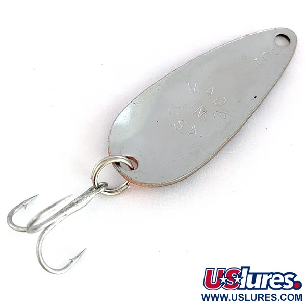  Worth Chippewa Steel Spoon, нікель/червоний/чорний, 6 г, блесна коливалка (колебалка) #16570