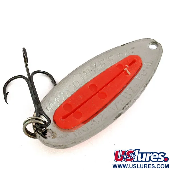  ​Nebco Pixee UV (світиться в ультрафіолеті), нікель/помаранчевий, 14 г, блесна коливалка (колебалка) #16577