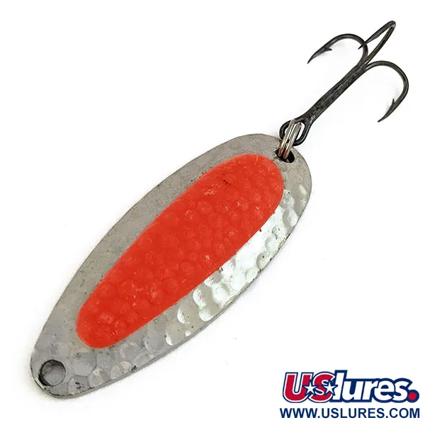  ​Nebco Pixee UV (світиться в ультрафіолеті), нікель/помаранчевий, 14 г, блесна коливалка (колебалка) #16577