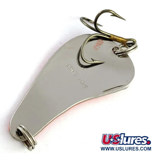 Worth PÖС Chop UV (світиться в ультрафіолеті)​, нікель/червоний UV, 11 г, блесна коливалка (колебалка) #17050