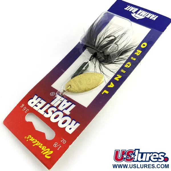 Yakima Bait Worden’s Original Rooster Tail, золото/чорний, 3,6 г, блешня оберталка (вертушка) #16590