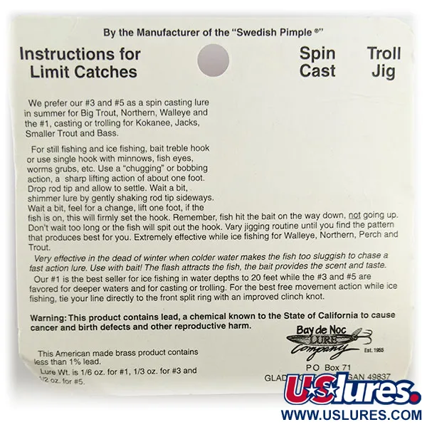 Bay de Noc Do-Jigger #3, золото/чорний, 9 г, блесна коливалка (колебалка) #16591