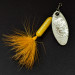 Yakima Bait Worden’s Original Rooster Tail, срібло/жовтий, 3,6 г, блешня оберталка (вертушка) #16624