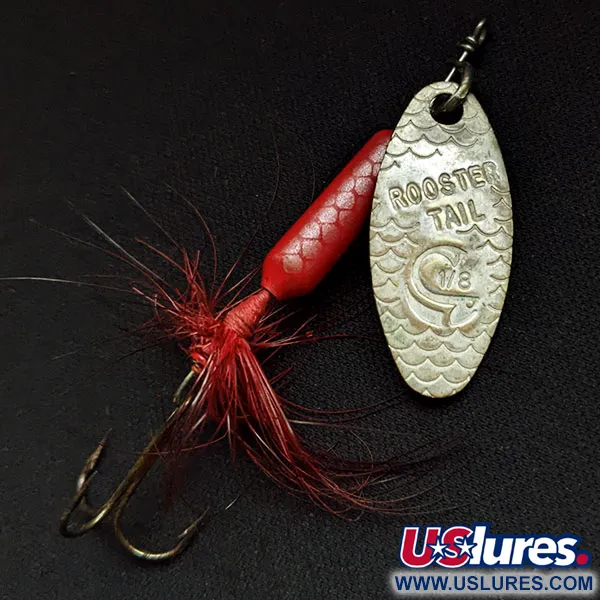 Yakima Bait Worden’s Original Rooster Tail, срібло/червоний, 3,6 г, блешня оберталка (вертушка) #16626