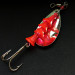 Luhr Jensen Tee Spoon 4, нікель/Червоний UV - світиться в ультрафіолеті, 10 г, блешня оберталка (вертушка) #16629
