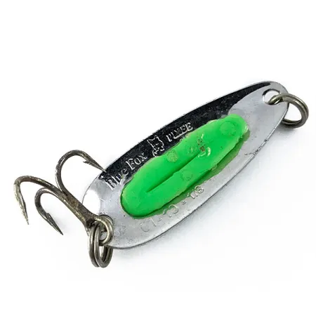 Blue Fox Pixee UV (світиться в ультрафіолеті), нікель/зелений, 3,5 г, блесна коливалка (колебалка) #16664