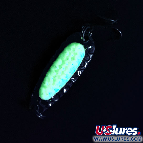  Blue Fox Pixee UV (світиться в ультрафіолеті), нікель/зелений, 3,5 г, блесна коливалка (колебалка) #16664