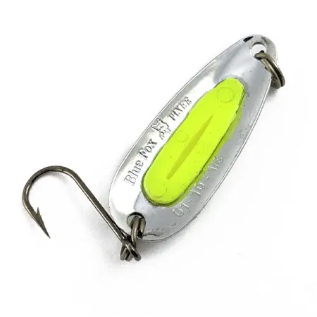 ​Blue Fox Pixee UV (світиться в ультрафіолеті), нікель/жовтий, 3,5 г, блесна коливалка (колебалка) #16665