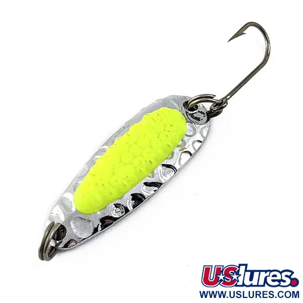  ​Blue Fox Pixee UV (світиться в ультрафіолеті), нікель/жовтий, 3,5 г, блесна коливалка (колебалка) #16665