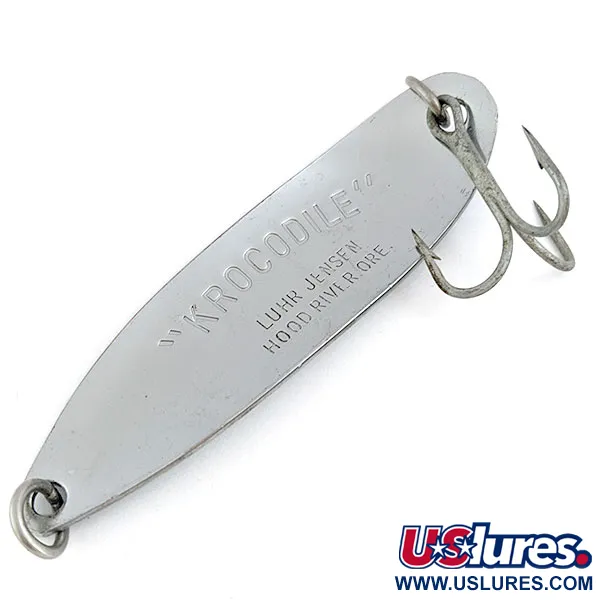 Luhr Jensen Krocodile #5, нікель/синій, 28 г, блесна коливалка (колебалка) #16708