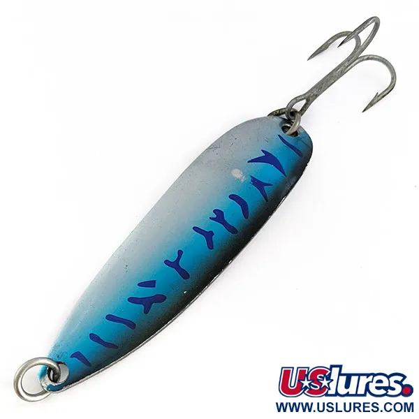 Luhr Jensen Krocodile #5, нікель/синій, 28 г, блесна коливалка (колебалка) #16708