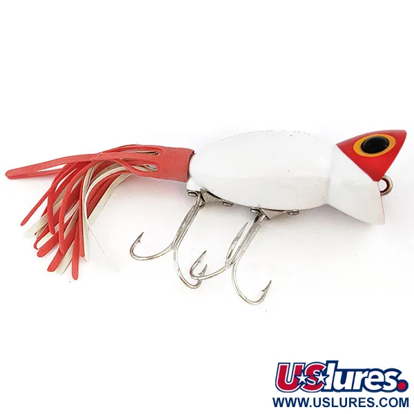  Fred Arbogast Hula Popper, Червоний/білий, 14 г, воблер #16720