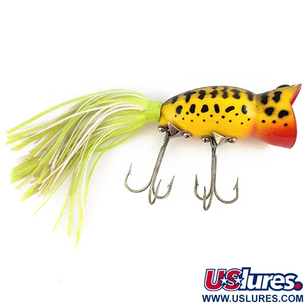  Fred Arbogast Hula Popper, Brown Tiger, 14 г, воблер #16721