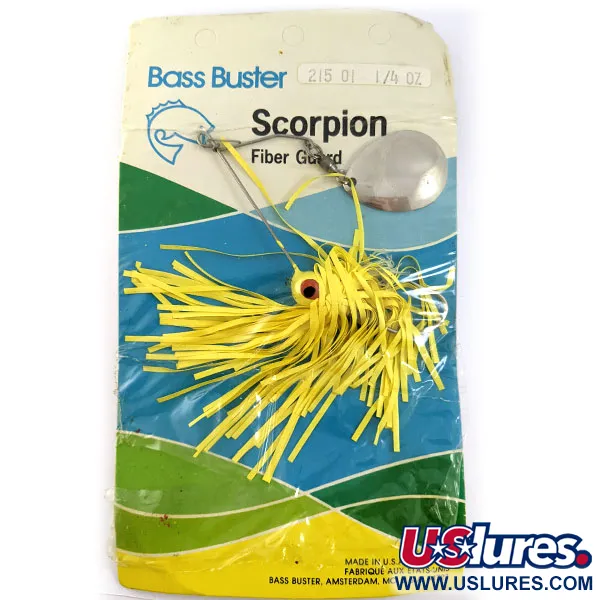  Bass Buster Scorpion, нікель/жовтий, 7 г, блешня оберталка (вертушка) #16751