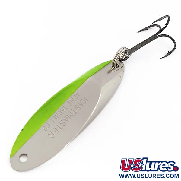 Acme Kastmaster UV (світиться в ультрафіолеті), нікель/зелений - UV світиться в ультрафіолеті, 21 г, блесна коливалка (колебалка) #16775