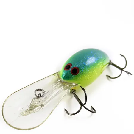 Norman DD22 HD (Heavy Diver) UV (світиться в ультрафіолеті), Жовтий/блакитний/золотий гліттер, 28 г, воблер #16852
