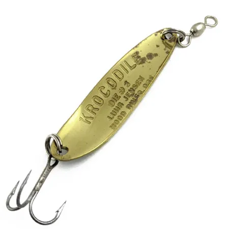 Luhr Jensen Krocodile #3, Gold/Frog, 10 г, блесна коливалка (колебалка) #16958