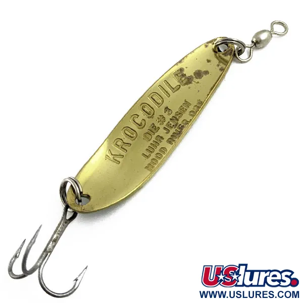 Luhr Jensen Krocodile #3, Gold/Frog, 10 г, блесна коливалка (колебалка) #16958