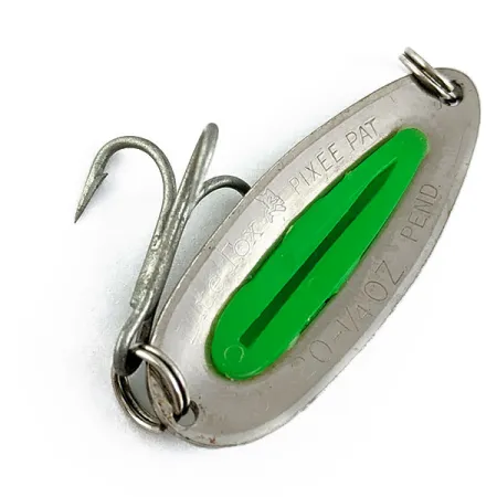 Blue Fox Pixee, нікель/зелений, 7 г, блесна коливалка (колебалка) #17031