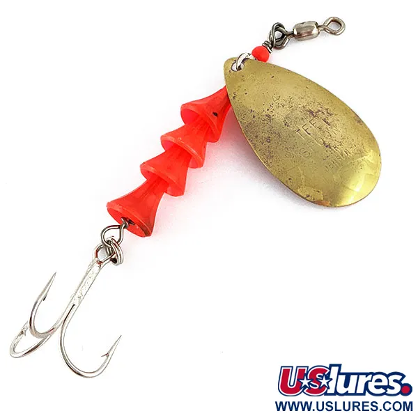  Luhr Jensen Tee Spoon 4 TEE Spoon UV (світиться в ультрафіолеті), латунь/Червоний UV - світиться в ультрафіолеті, 10 г, блешня оберталка (вертушка) #17116