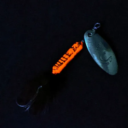 Yakima Bait Worden’s Original Rooster Tail UV (світиться в ультрафіолеті), золото UV, 7 г, блешня оберталка (вертушка) #17161