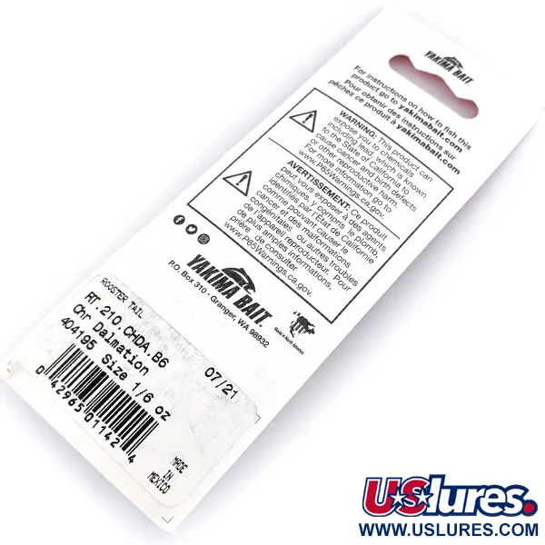 Yakima Bait Worden’s Original Rooster Tail UV (світиться в ультрафіолеті), Chartreuse Dalmatiоn, 4,7 г, блешня оберталка (вертушка) #17230