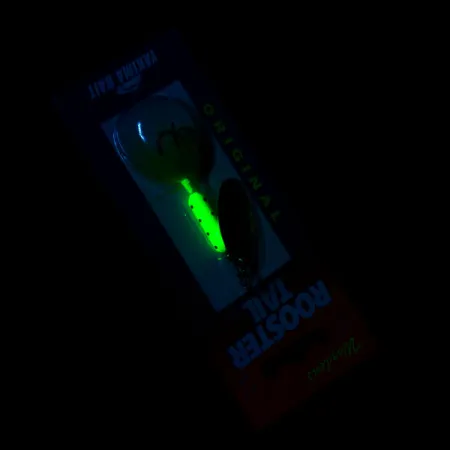 Yakima Bait Worden’s Original Rooster Tail UV (світиться в ультрафіолеті), Chartreuse Dalmatiоn, 4,7 г, блешня оберталка (вертушка) #17230