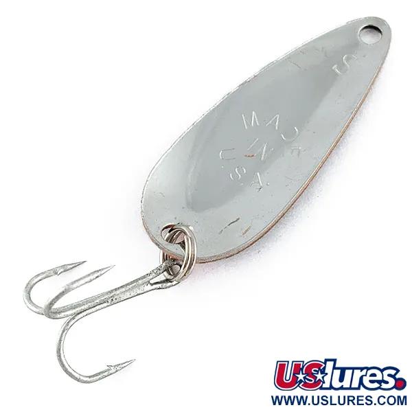  Worth Chippewa Steel Spoon, Чорний/червоний/нікель, 6 г, блесна коливалка (колебалка) #17240