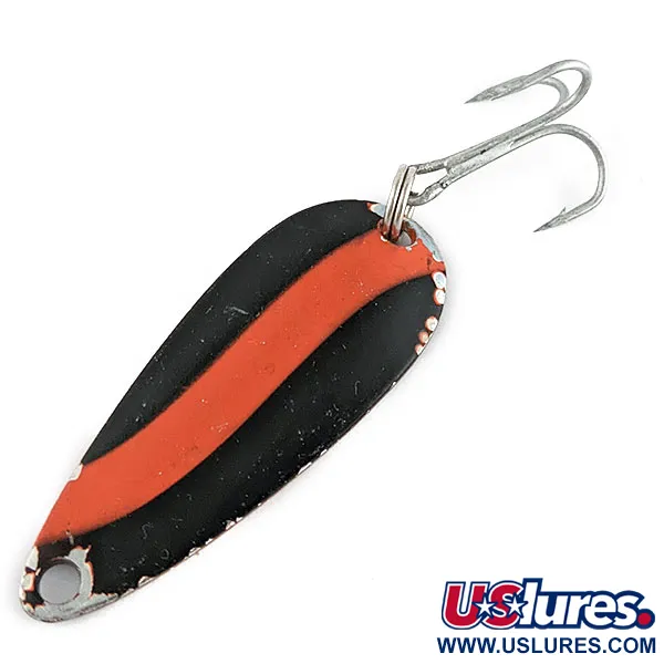  Worth Chippewa Steel Spoon, Чорний/червоний/нікель, 6 г, блесна коливалка (колебалка) #17240