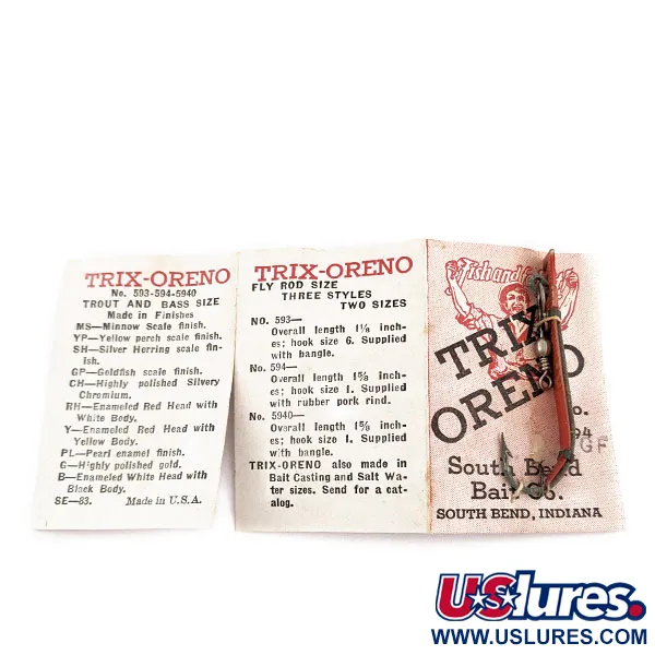 South Bend Trix-Oreno, Червоний, 2 г, блесна коливалка (колебалка) #17296