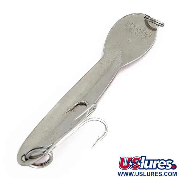  Glen Evans Loco 5, нікель/червоний, 28 г, блесна коливалка (колебалка) #17300