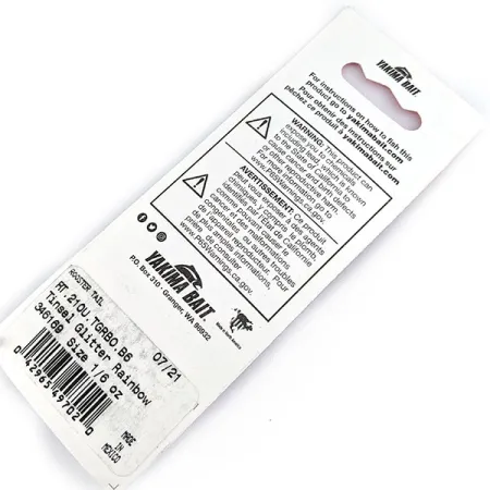 Yakima Bait Worden’s Original Rooster Tail, Glitter Rainbow, 4,7 г, блешня оберталка (вертушка) #17308