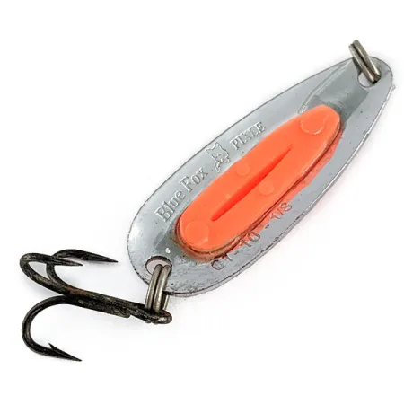 Blue Fox Pixee UV (світиться в ультрафіолеті), нікель/помаранчевий UV, 3,5 г, блесна коливалка (колебалка) #17340