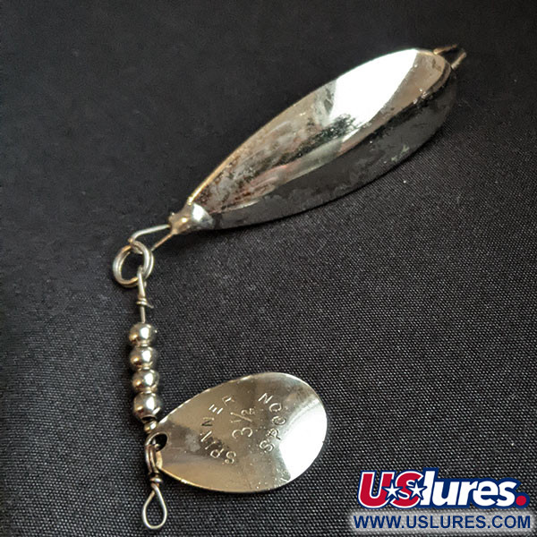  Незачіпляйка Johnson Silver Minnow Spinner Spoon покриття сріблом, з пелюсткою, срібло, 9 г, блесна коливалка (колебалка) #17374